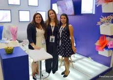 Bibiana Munoz, Tatiana Carillo, and Milena Cobos with ITC Wilchess. Tatiana is the daughter if Ms Wilches, who started this Colombian sleeve manufacturing company.